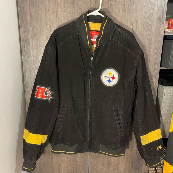 NFL Other - Vintage Pittsburgh Steelers Suede Leather Jacket